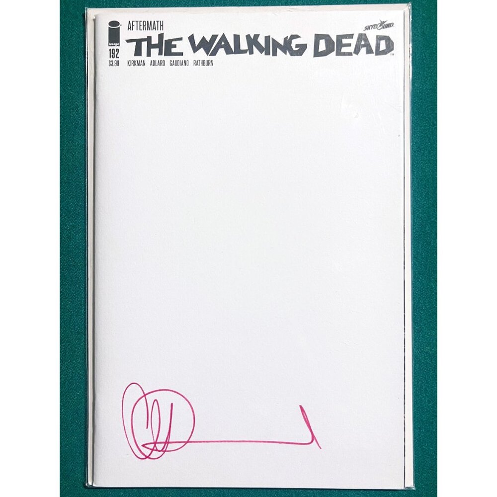 The Walking Dead #192 Image 2018 Blank Sketch Variant Signed Charlie Adlard +COA